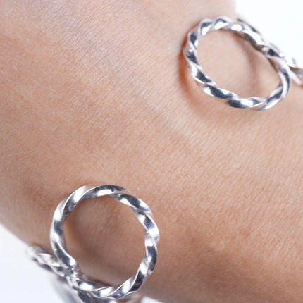 6.75" Vintage Southwestern sterling/turquoise cuff bracelet - Estate Fresh Austin