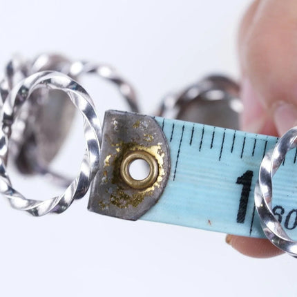 6.75" Vintage Southwestern sterling/turquoise cuff bracelet - Estate Fresh Austin