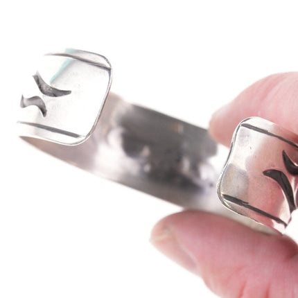 6.75" Woodward's Indian Shop Vintage Navajo sterling overlay style bracelet - Estate Fresh Austin