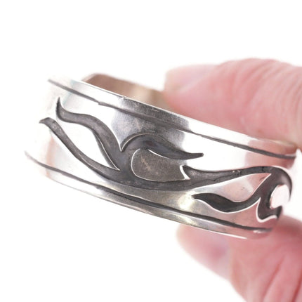 6.75" Woodward's Indian Shop Vintage Navajo sterling overlay style bracelet - Estate Fresh Austin