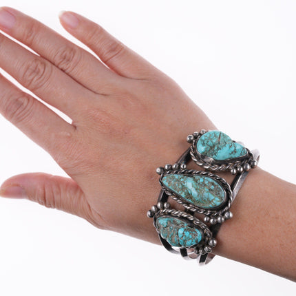 7" Vintage Navajo Silver and turquoise bracelet