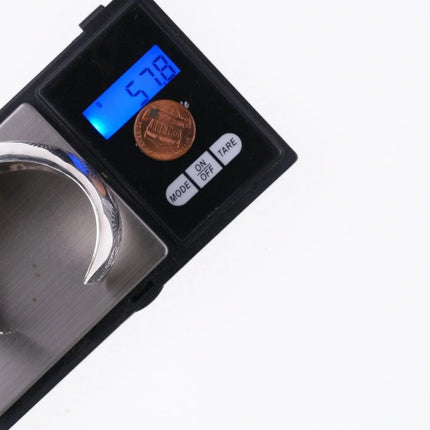 7.12" Ben Chavez Navajo Stamped Silver bracelet - Estate Fresh Austin