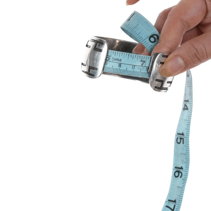 7.12" c1950's Navajo silver overlay style cuff bracelet with turquoise inlay - Estate Fresh Austin