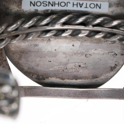 7.12" c1975 Notah Johnson Scottsdale AZ Sterling and turquoise cuff bracelet - Estate Fresh Austin