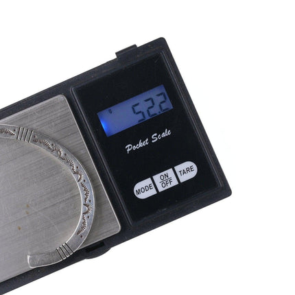 7.12" Heavy Jonathan Nez Navajo Sterling silver heavy stamped bracelet - Estate Fresh Austin