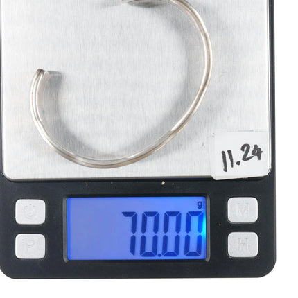 7.12" Navajo Nora Tahe Deep Stamped silver cuff bracelet - Estate Fresh Austin