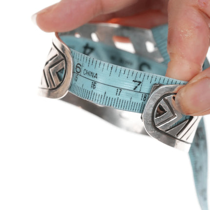 7.12" Retro Birks Sterling modernist cuff bracelet - Estate Fresh Austin