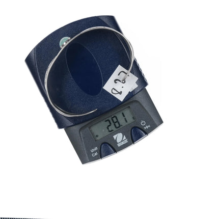 7" 1930's Navajo hand stamped silver whirling logs cuff bracelet with turquoise - Estate Fresh Austin