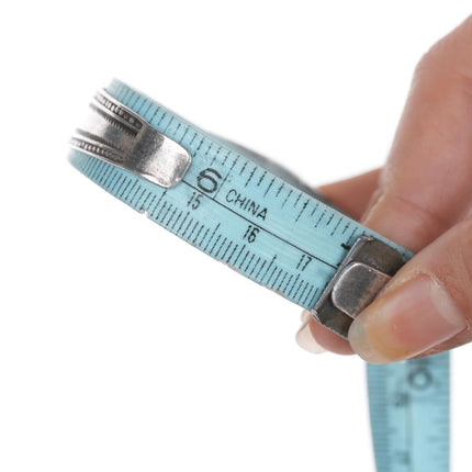 7" 1940's Navajo silver Blue Gem turquoise cuff bracelet - Estate Fresh Austin