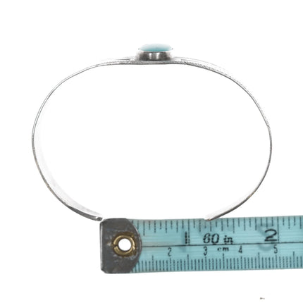 7" 1940's Navajo silver Blue Gem turquoise cuff bracelet - Estate Fresh Austin