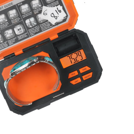 7" 20's-30's Navajo Ingot silver Whirling log High grade turquoise cuff bracelet - Estate Fresh Austin