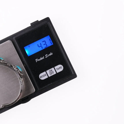 7" 30's-40's Navajo Stamped silver carinated wire bracelet with turquoise - Estate Fresh Austin