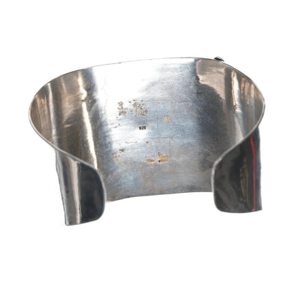 7.375" Southwestern Style sterling labradorite cuff bracelet - Estate Fresh Austin