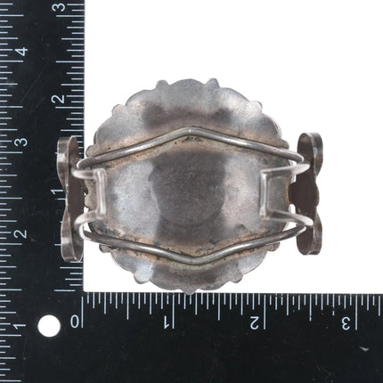 7" 50's-60's Marie Qualo Zuni sterling sunface cuff bracelet - Estate Fresh Austin