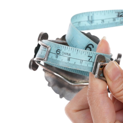 7" 50's-60's Marie Qualo Zuni sterling sunface cuff bracelet - Estate Fresh Austin