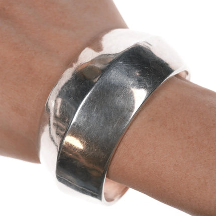 7.625" Retro Los Ballesteros Modernist sterling cuff bracelet - Estate Fresh Austin