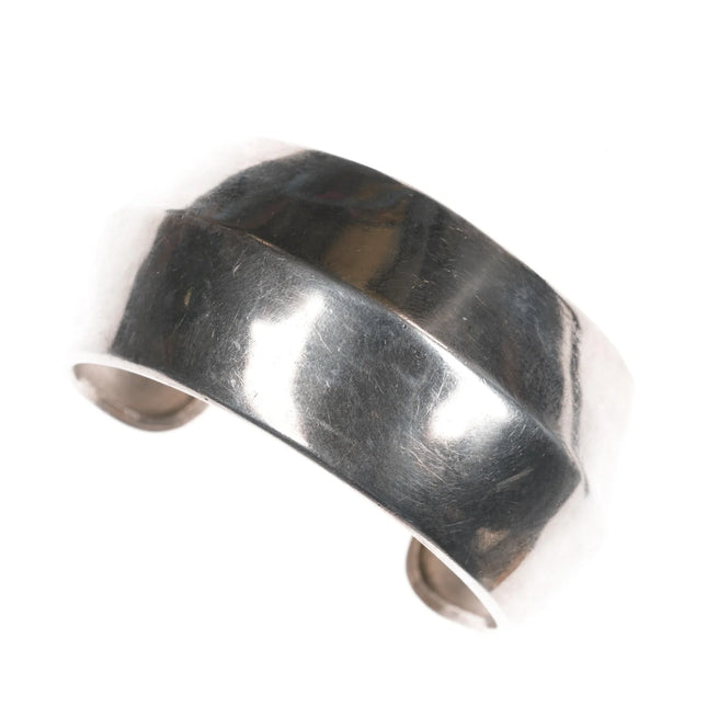 7.625" Retro Los Ballesteros Modernist sterling cuff bracelet - Estate Fresh Austin