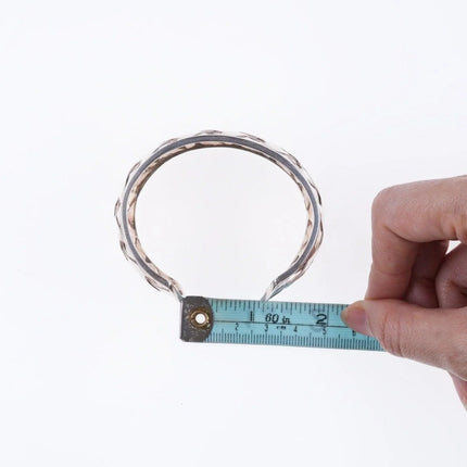 7.625" Thistle and Bee Classic Weave Cuff bracelet in Sterling Silver - Estate Fresh Austin