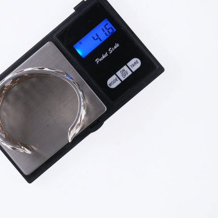 7.625" Thistle and Bee Classic Weave Cuff bracelet in Sterling Silver - Estate Fresh Austin