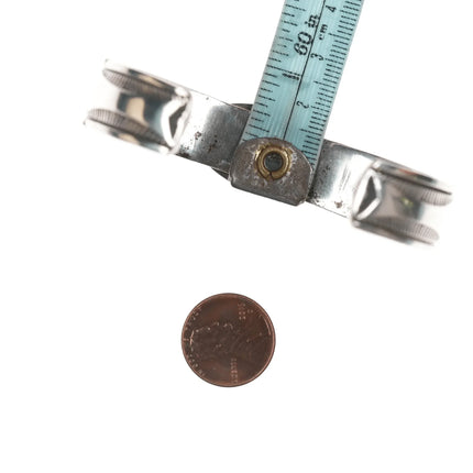 7" AJ Navajo silver and turquoise cuff bracelet - Estate Fresh Austin