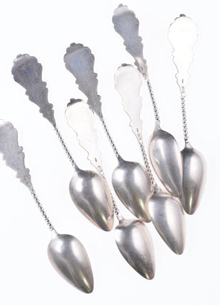 7 Antique Dutch Silver demitasse spoons - Estate Fresh Austin