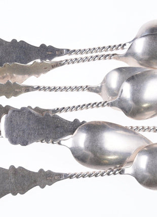 7 Antique Dutch Silver demitasse spoons - Estate Fresh Austin