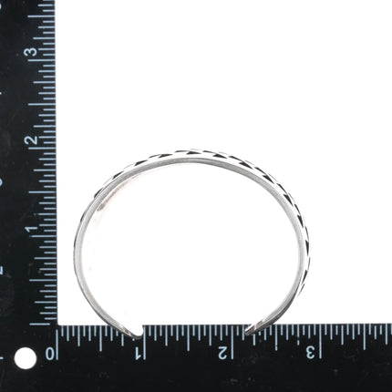 7" Bernard Dawahoya (1936-2010) Hopi Overlay silver cuff bracelet - Estate Fresh Austin