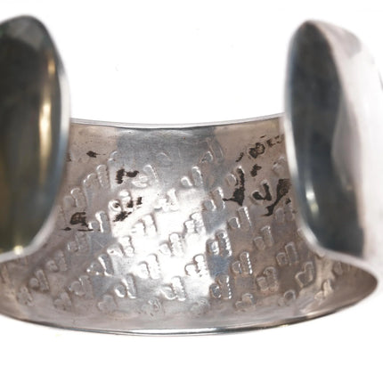 7" Bernard Dawahoya (1936-2010) Hopi Overlay silver cuff bracelet - Estate Fresh Austin