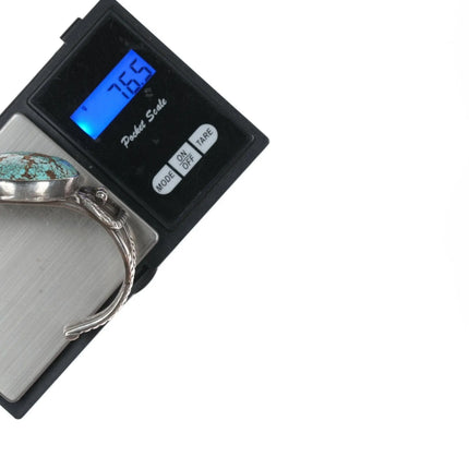 7" c1930's Navajo #8 Turquoise silver bracelet - Estate Fresh Austin