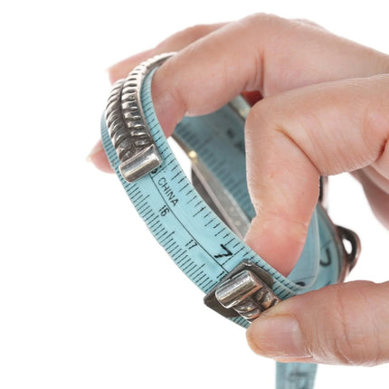 7" c1930's Navajo #8 Turquoise silver bracelet - Estate Fresh Austin