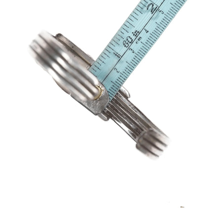 7" c1930's Navajo silver and turquoise hearts cuff bracelet - Estate Fresh Austin