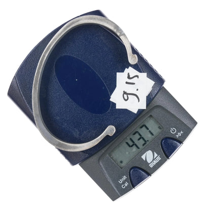 7" Canada Modernist oxidized sterling cuff bracelet - Estate Fresh Austin