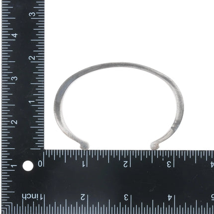 7" Canada Modernist oxidized sterling cuff bracelet - Estate Fresh Austin