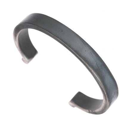 7" Canada Modernist oxidized sterling cuff bracelet - Estate Fresh Austin