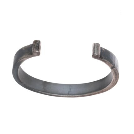 7" Canada Modernist oxidized sterling cuff bracelet - Estate Fresh Austin