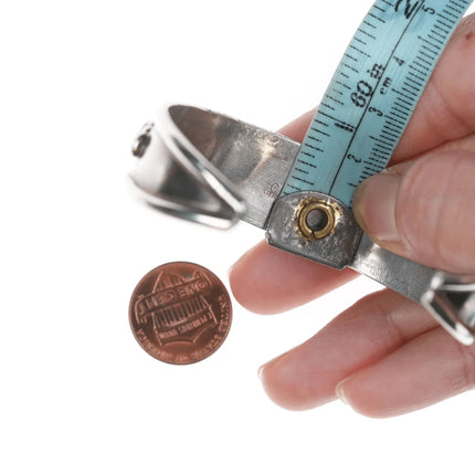 7" CB Native American sterling channel inlay cuff bracelet - Estate Fresh Austin