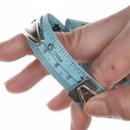 7" CB Native American sterling channel inlay cuff bracelet - Estate Fresh Austin