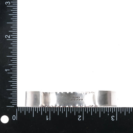 7" Darrin Livingston Navajo stering multi-stone cuff bracelet - Estate Fresh Austin