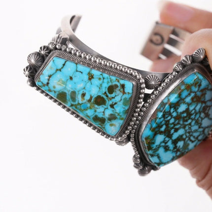 7" Fred Maloney Navajo sterling and turquoise bracelet - Estate Fresh Austin