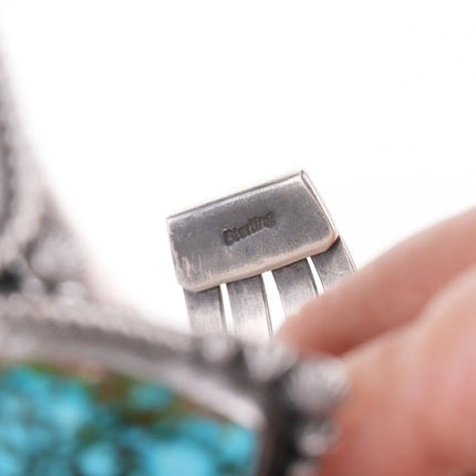 7" Fred Maloney Navajo sterling and turquoise bracelet - Estate Fresh Austin