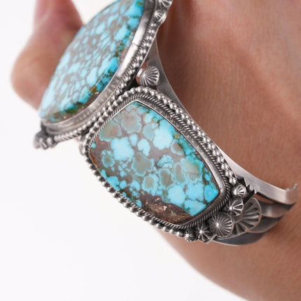 7" Fred Maloney Navajo sterling and turquoise bracelet - Estate Fresh Austin