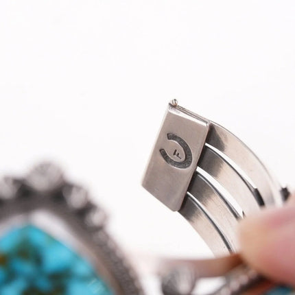 7" Fred Maloney Navajo sterling and turquoise bracelet - Estate Fresh Austin