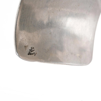 7" JC Navajo heavily stamped sterling cuff bracelet - Estate Fresh Austin