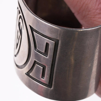 7" Large Vintage Silver Overlay bracelet - Estate Fresh Austin