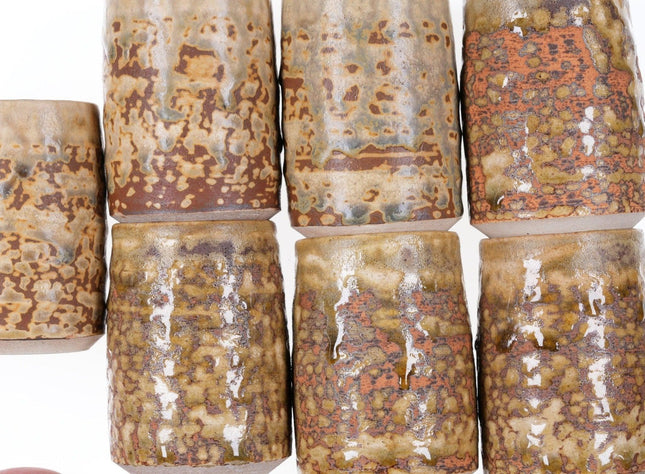 7 Mid Century Japanese Studio pottery tumblers - Estate Fresh Austin