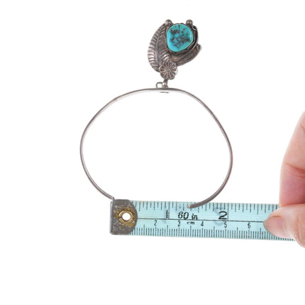7" Native American Sterling and turquoise bracelet - Estate Fresh Austin