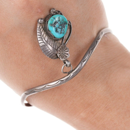 7" Native American Sterling and turquoise bracelet - Estate Fresh Austin