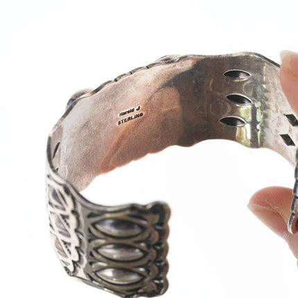 7" Navajo Sterling Harold Joe Turquoise cuff bracelet - Estate Fresh Austin