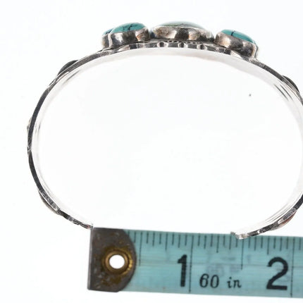 7" Navajo Sterling Harold Joe Turquoise cuff bracelet - Estate Fresh Austin