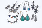 7 Pairs of Southwestern sterling earrings - Estate Fresh Austin
